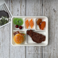 Natural Fiber Bagasse Tableware 5 Compartment Food Tray